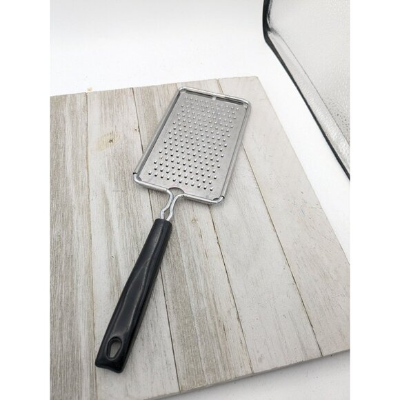 Ekco Grater Zester Cheese Garlic 11 3/4" Stainless Steel Hand Held Black - Picture 4 of 7